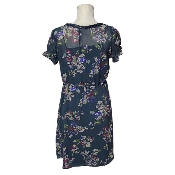 CONVERSE Mini Dress Womens Medium Floral Y2K Empire Waist Babydoll Grunge Skater - Picture 7 of 15